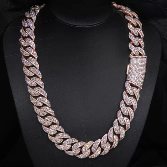 Rose Gold Cuban Link Necklace – 24 Inches, 22mm